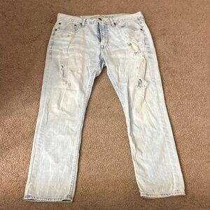 Distressed Light Blue Men's Jeans